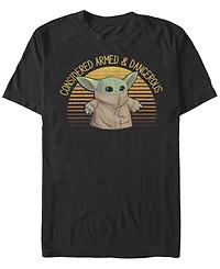 Fifth Sun Men's Sunset Cute Yoda Short Sleeve Crew T-shirt