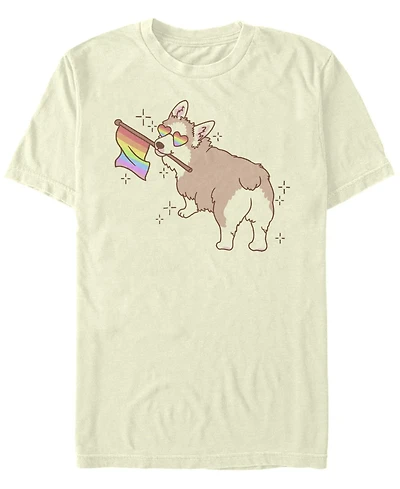 Fifth Sun Men's Pride Corgi Short Sleeve Crew T-shirt