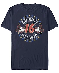 Fifth Sun Men's Oh Boy Mickey 16 Short Sleeve Crew T-shirt