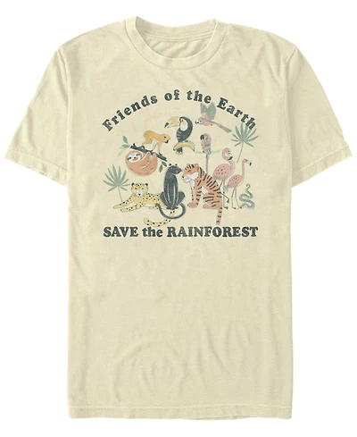 Fifth Sun Men's Save The Rainforest Short Sleeve Crew T-shirt
