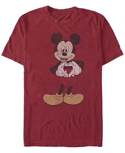 Fifth Sun Men's Vintage-Like Mickey Short Sleeve Crew T-shirt