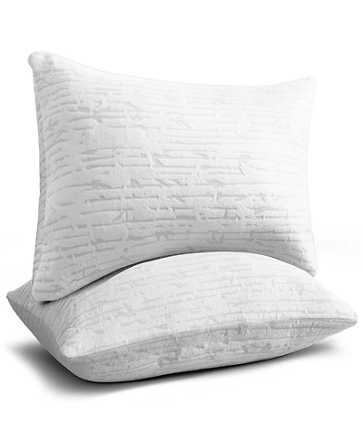 Clara Clark Shredded Memory Foam Pillow, Queen, Set of 4