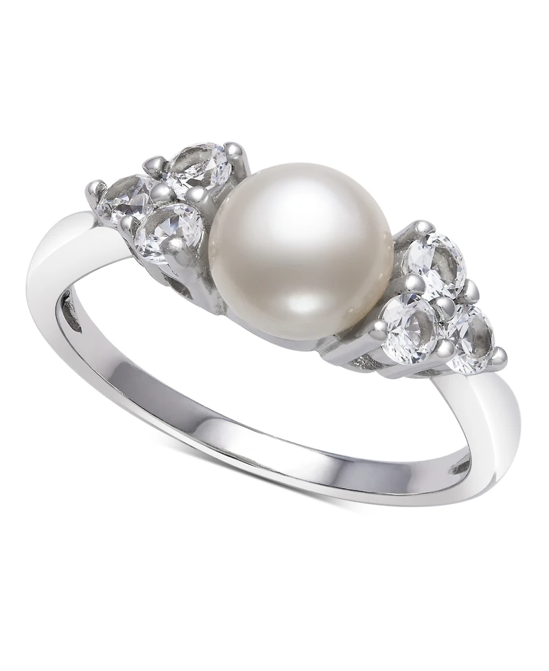 Belle de Mer 4-Pc. Set Cultured Freshwater Pearl (7-8mm) Necklace, Bracelet, Stud Earrings & Ring in Sterling Silver