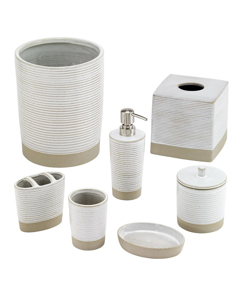 Avanti Drift Lines Textured Ribbed Ceramic Tumbler