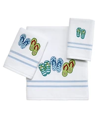 Avanti Beach Mode Flip-Flop Motif Cotton Bath Towel, 27" x 52"