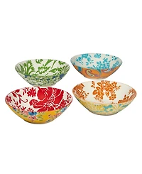 Damask Floral Set of 4 Soup Bowl