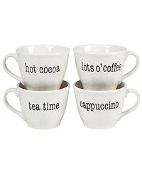 Just Words Set of 4 Jumbo Cups