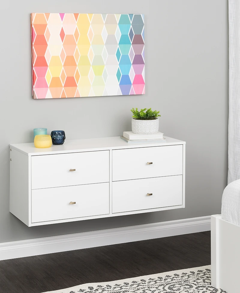 Prepac Floating 4-Drawer Dresser