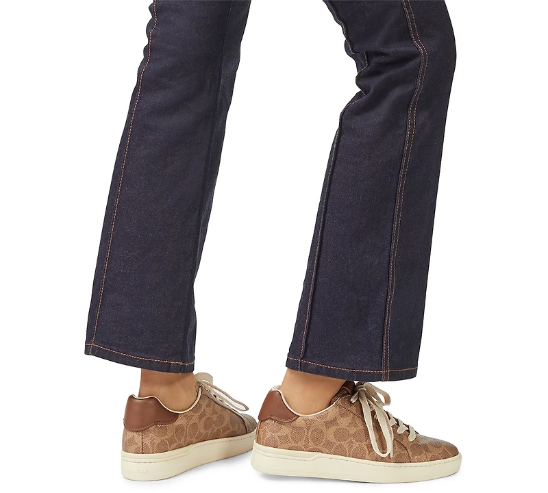 Coach Women's Lowline Lace Up Low Top Signature Sneakers