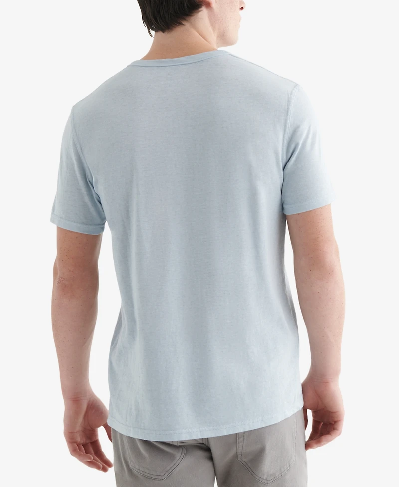 Lucky Brand Men's Venice Burnout Notch Short Sleeves T-shirt