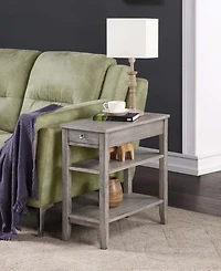 American Heritage 1 Drawer Chairside End Table with Shelves