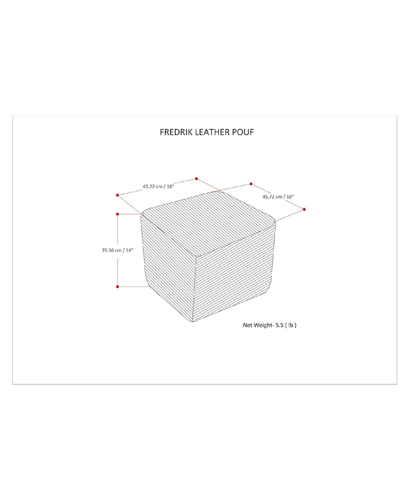 Fredrik Square Pouf