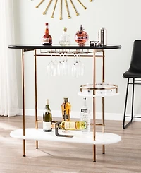 Digli Wine, Bar Table with Glassware Storage