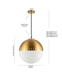 Remy Adjustable Art Deco Mid-Century Globe Led Pendant