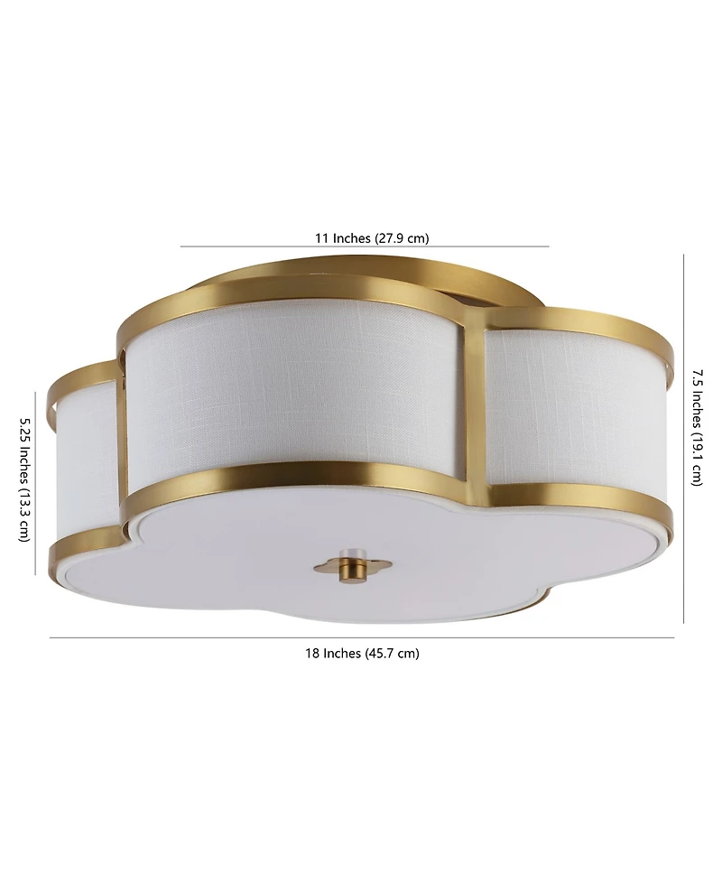 Quatrefoil Scalloped Shade Classic Glam Led Flush Mount