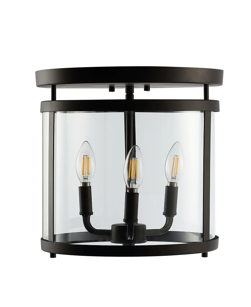 Ciel Simple Farmhouse 3-Light Rustic Vintage Led Flush Mount
