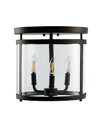 Ciel Simple Farmhouse 3-Light Rustic Vintage Led Flush Mount