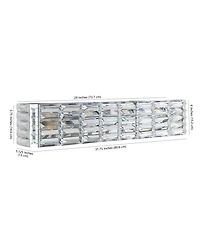 Evelyn Crystal Rectangle 4-Light Glam Modern Led Vanity Light