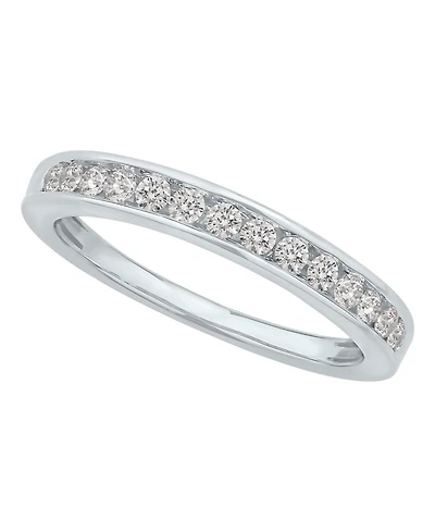 Diamond Channel Band (1/4 ct. t.w.) 14K White Gold or Yellow