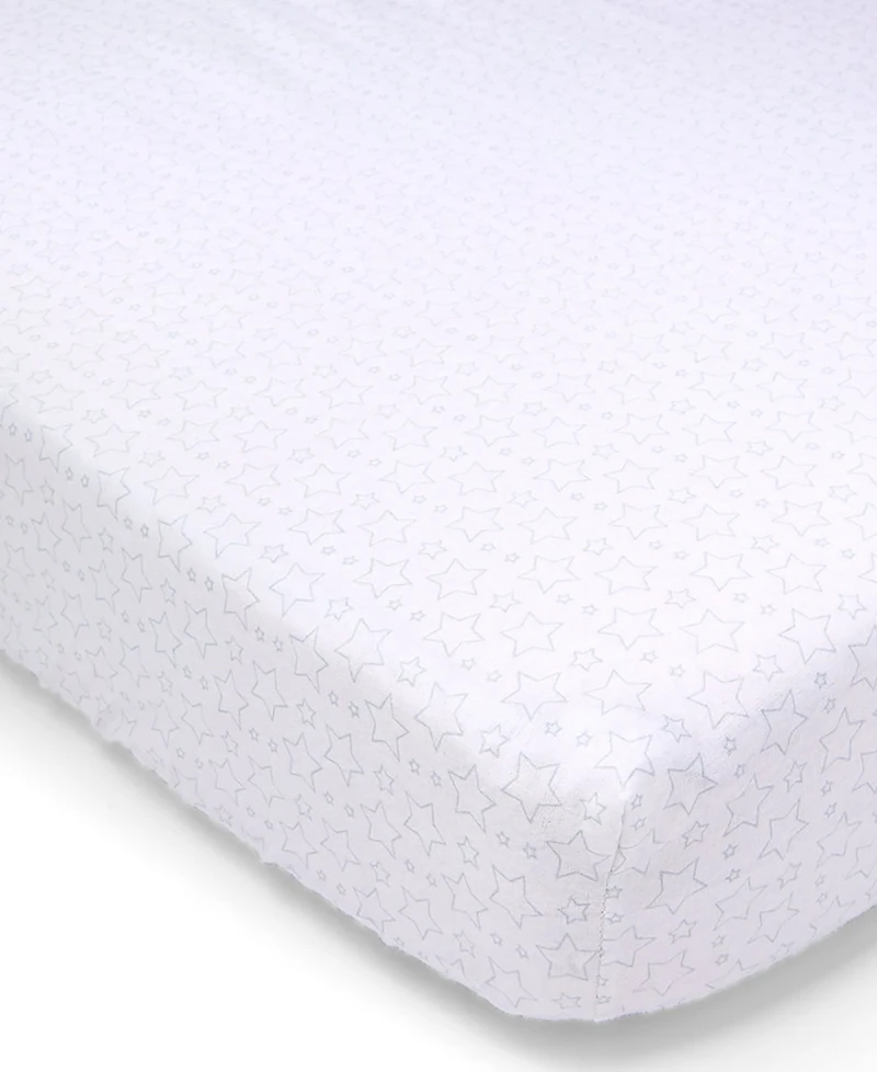 Baby Boys and Girls Flannel Star Crib Sheet