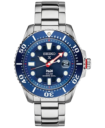 Seiko Men's Prospex Solar Stainless Steel Bracelet Watch 44mm