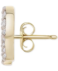 Wrapped Diamond Initial Single Stud Earring (1/20 ct. t.w.) in 14k Gold, Created for Macy's
