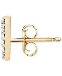 Wrapped Diamond Initial Single Stud Earring (1/20 ct. t.w.) in 14k Gold, Created for Macy's