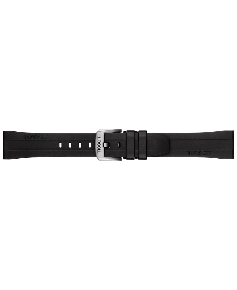 Tissot Men's Swiss Chronograph Prc 200 Black Rubber Strap Watch 43mm