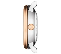 Tissot Women's Swiss Automatic Carson Diamond (1/20 ct. t.w.) Rose Gold & Stainless Steel Bracelet Watch 30mm
