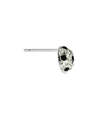 Crystal Pave Soccer Ball Stud Earrings in Sterling Silver