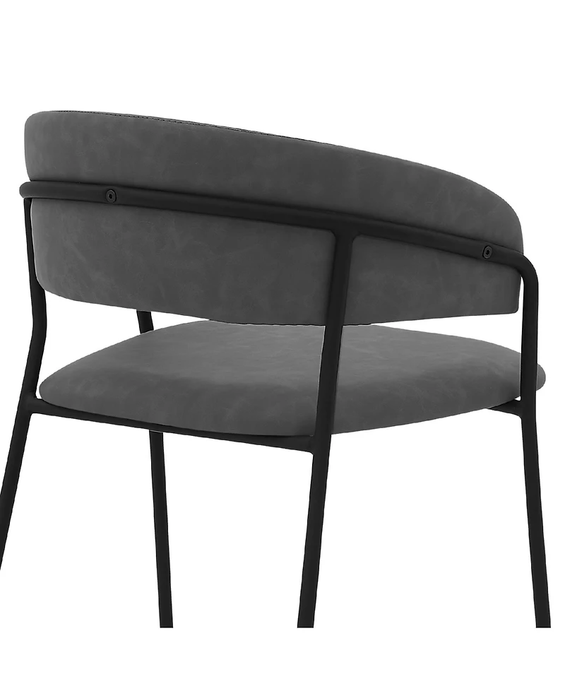 Nara Faux Leather and Metal Counter Height Bar Stool