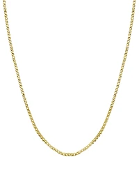 Essentials Silver Plate or Gold Plate Venetian Box Link 18" Chain Necklace