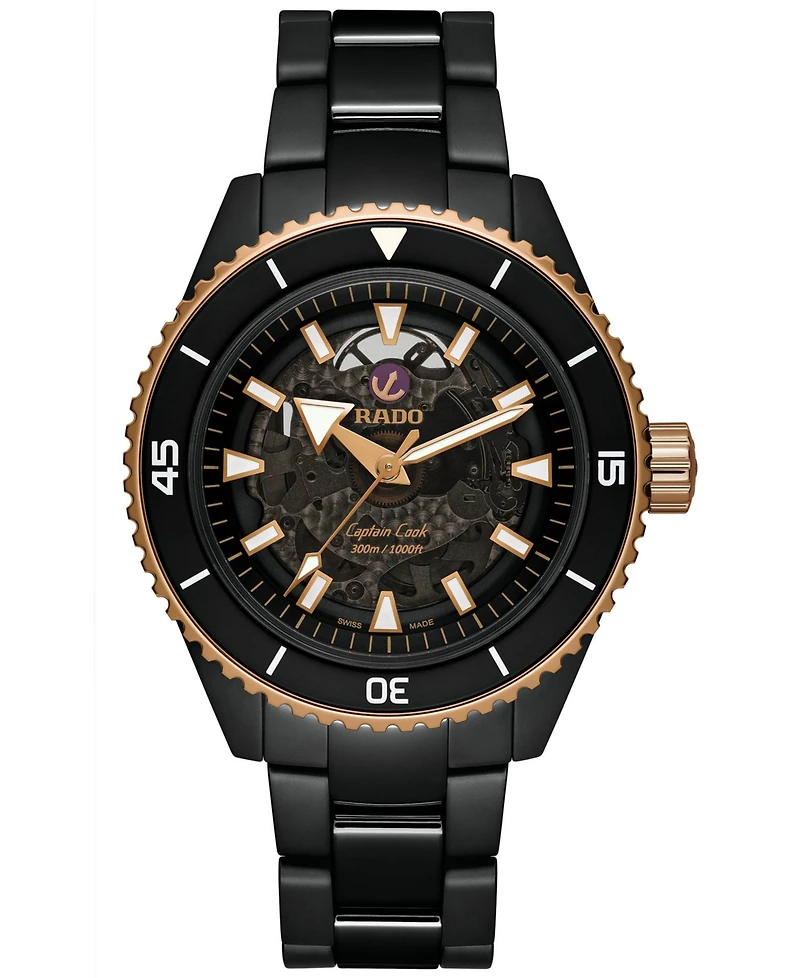 Rado Men's Swiss Automatic Captain Cook High Tech Ceramic Bracelet Watch 43mm