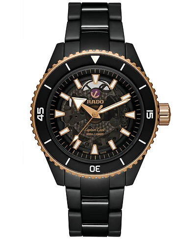 Rado Men's Swiss Automatic Captain Cook High Tech Ceramic Bracelet Watch 43mm