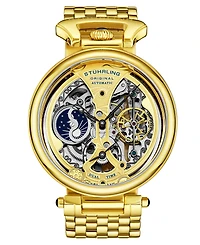Men's Automatic Gold-Tone Link Bracelet Watch 46mm