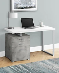 Desk with 3 Storage Drawers and Floating Desktop