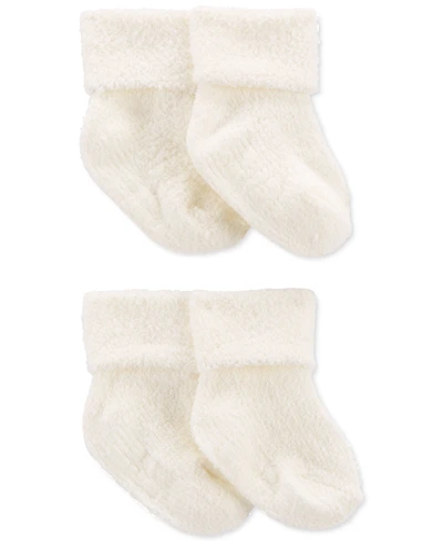 Carter's Baby Boys or Baby Girls Fold Over Cuff Booties, Pack of 4