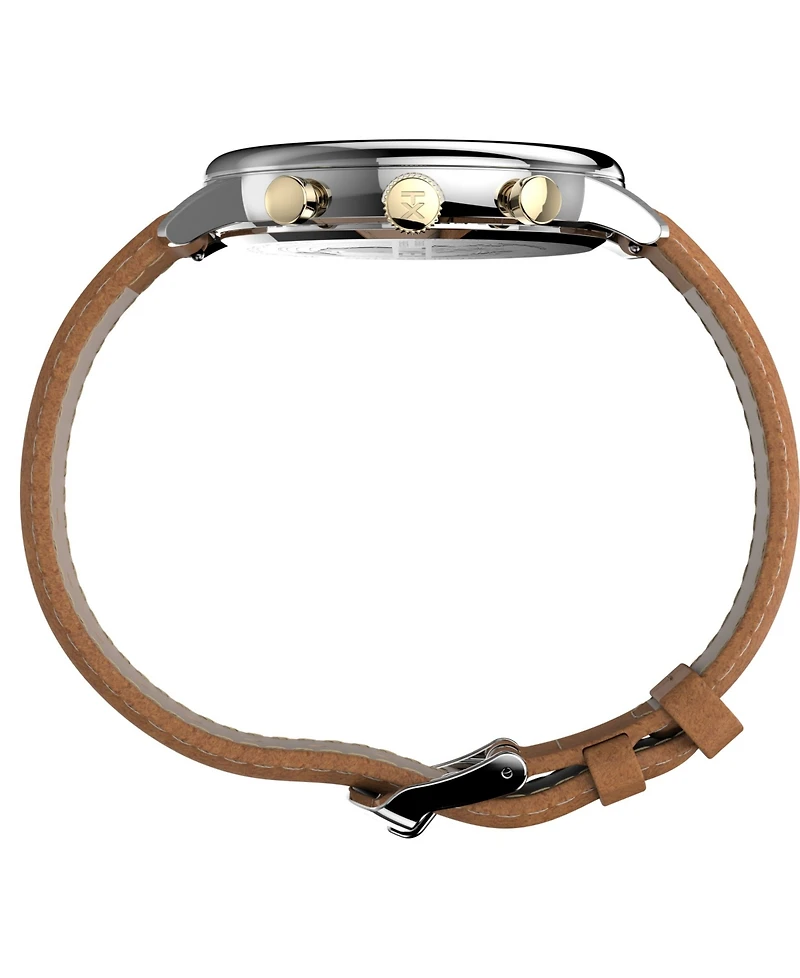 Timex Men's Chicago Tan Leather Strap Watch 45mm