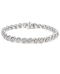 Diamond Twist Bracelet (1 ct. t.w.) in Sterling Silver