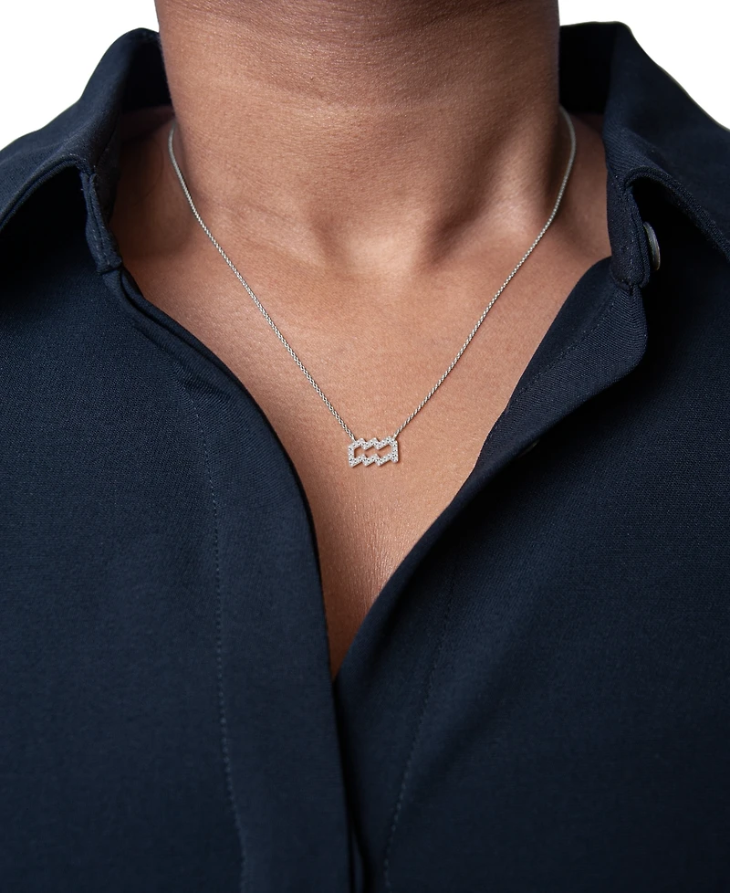 Diamond Zodiac Pendant Necklace (1/10 ct. t.w.) 14K Yellow Gold or White