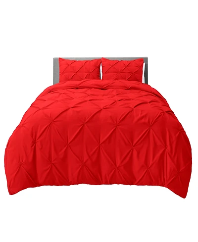 Nestl Pinch Pleat 3-Pc. Duvet Cover Set, King