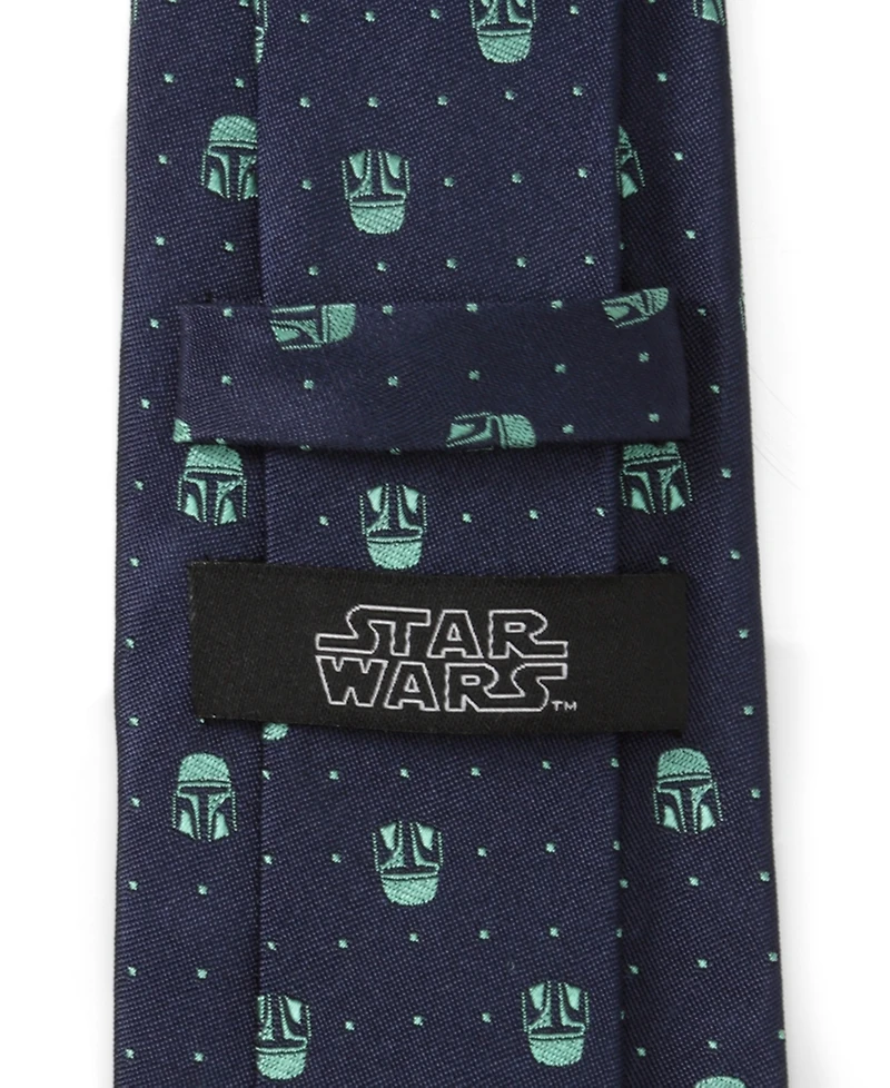 Star Wars Men's Mandalorian Helmet Dotted Tie