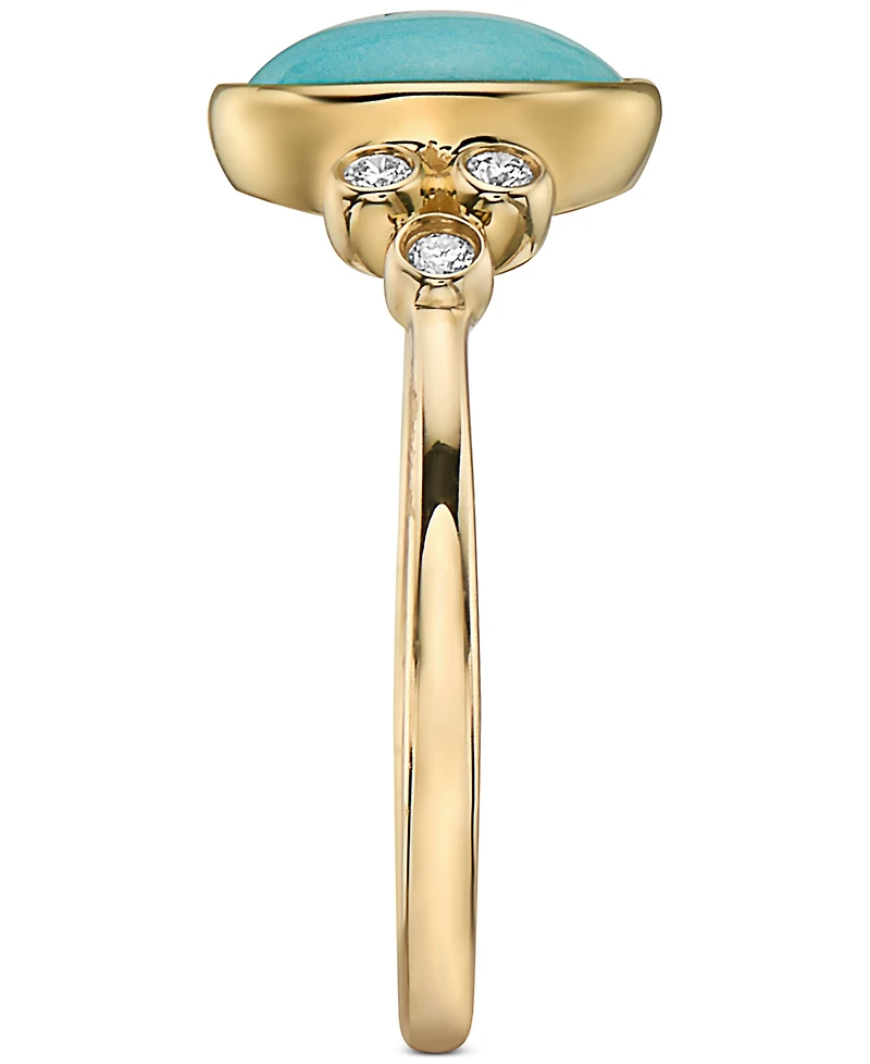 Effy Turquoise & Diamond (1/10 ct. t.w.) Ring in 14k Gold