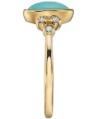 Effy Turquoise & Diamond (1/10 ct. t.w.) Ring in 14k Gold