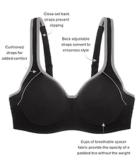 Wacoal Women's Contrast Trim Contour Sport Bra 853302