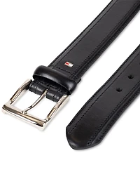 Tommy Hilfiger Men's Stitched Classic Dress Leather Belt