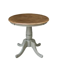 30" Round Top Pedestal Dining Table with 2 Madrid Ladderback Chairs