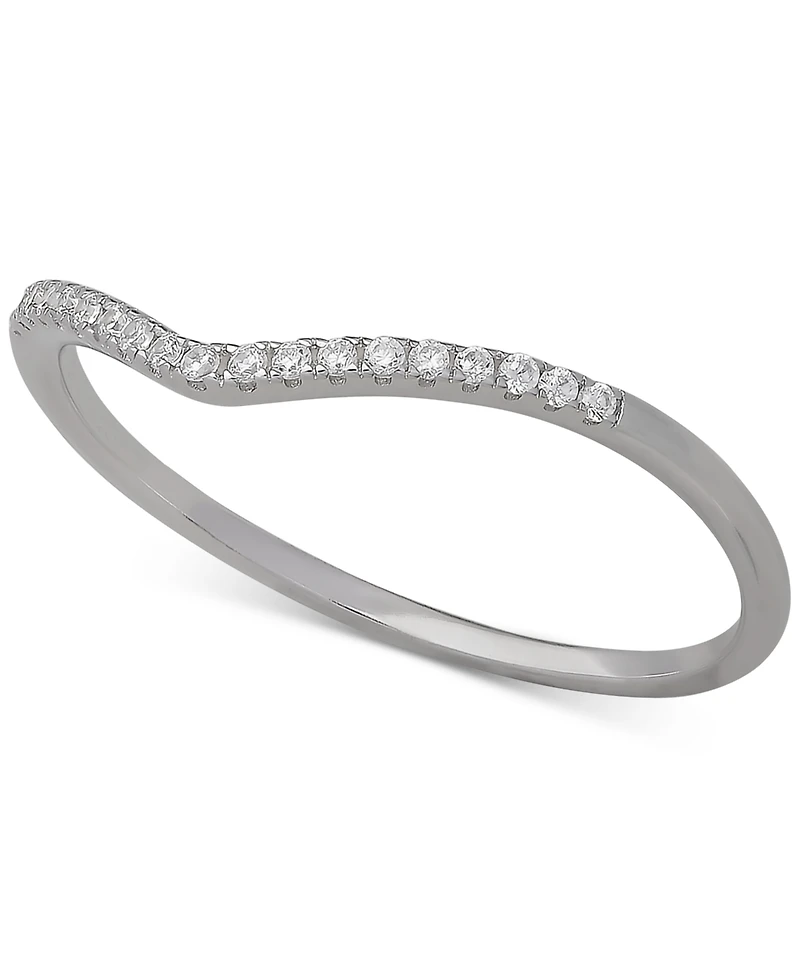 Giani Bernini Cubic Zirconia Pave V Ring, Created for Macy's