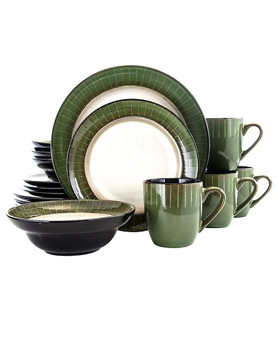 Elama Grand Jade 16 Pc. Dinnerware Set, Service for 4
