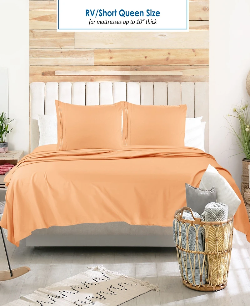 Nestl Premier 1800 Series Deep Pocket Bed 4 Piece Sheet Set, Rv Queen